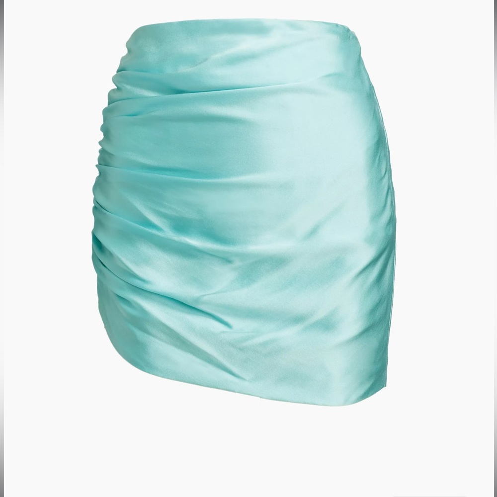 Silk gathered miniskirt